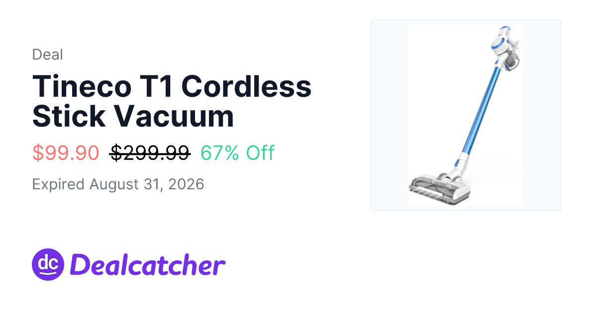 Lowes - Tineco T1 Cordless Stick Vacuum $99.90