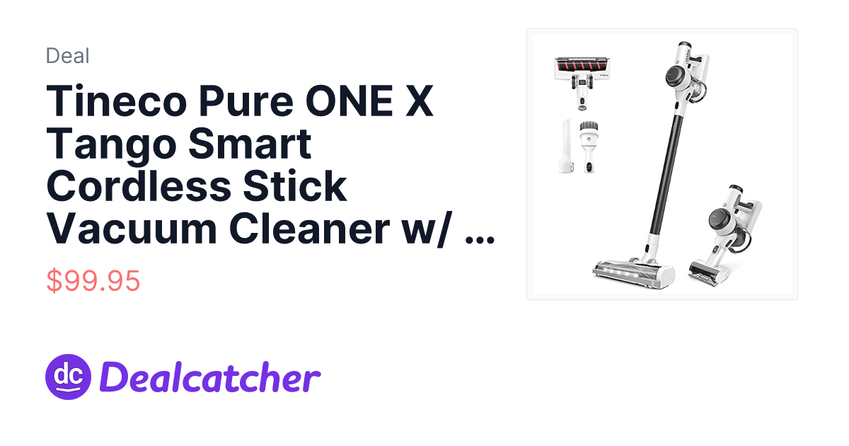 Amazon - Tineco Pure ONE X Tango Smart Cordless Stick Vacuum Cleaner w/ iLoop Sensor & HEPA Filter $99.95