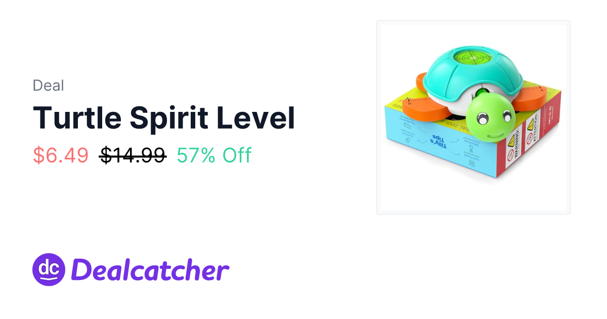 Amazon - Turtle Spirit Level $6.49
