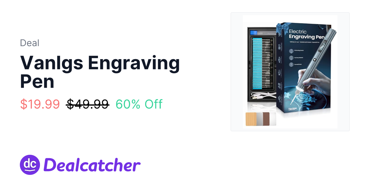 Amazon - Vanlgs Engraving Pen $19.99