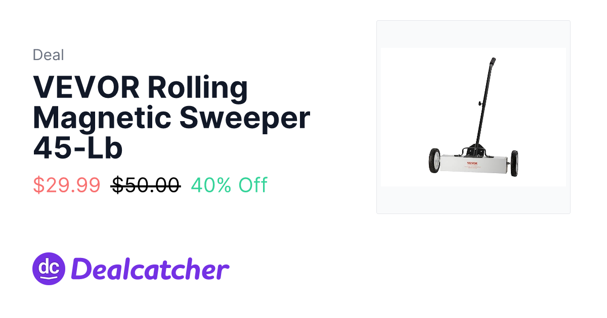 Woot - VEVOR Rolling Magnetic Sweeper 45-Lb $29.99