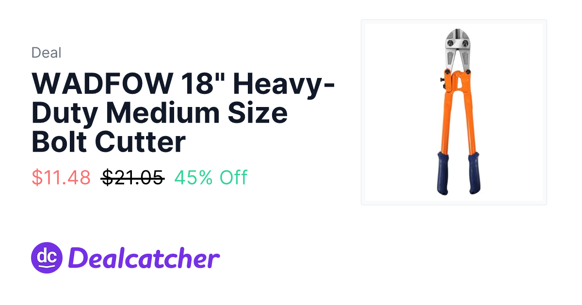 Amazon - WADFOW 18" Heavy-Duty Medium Size Bolt Cutter $11.48