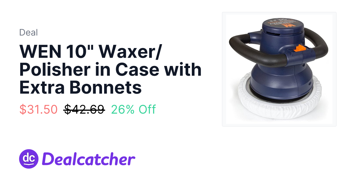 Amazon - WEN 10" Waxer/Polisher in Case with Extra Bonnets $31.50