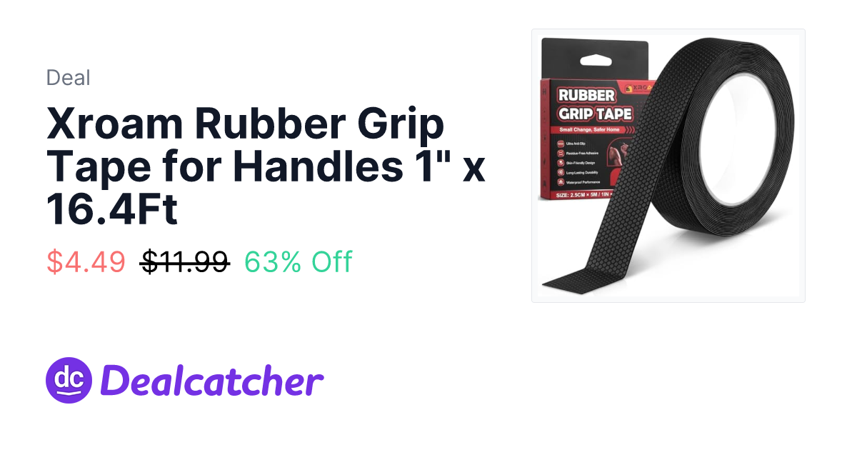 Amazon - Xroam Rubber Grip Tape for Handles 1" x 16.4Ft $4.49