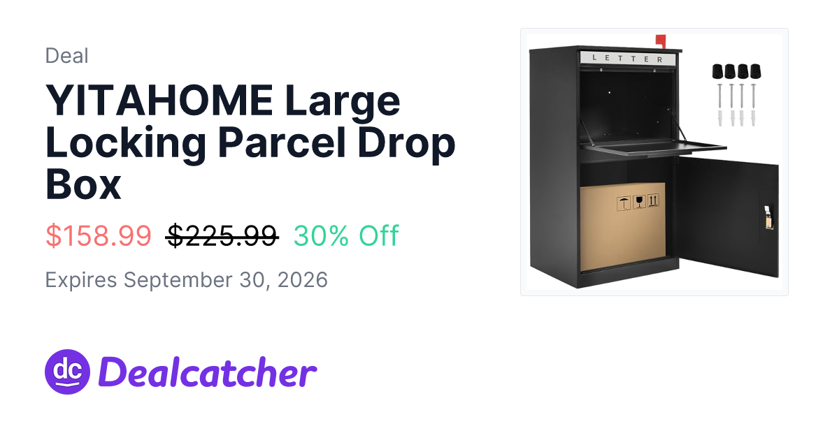 Amazon - YITAHOME Large Locking Parcel Drop Box $158.99