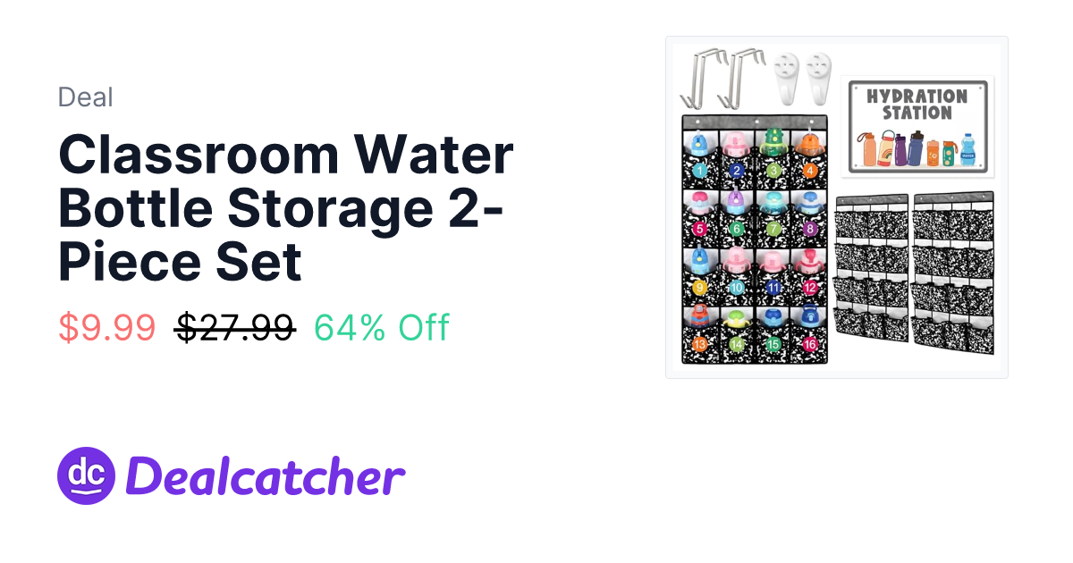 Amazon - Classroom Water Bottle Storage 2-Piece Set $9.99