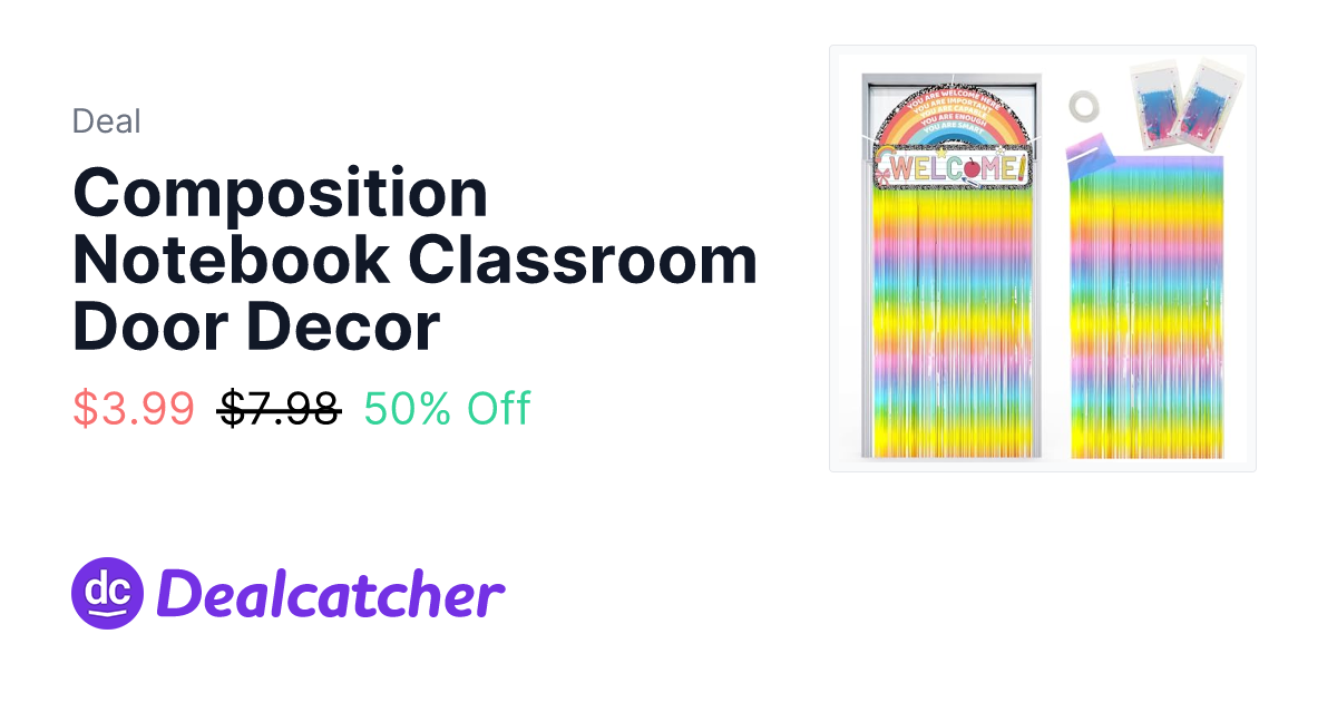 Amazon - Composition Notebook Classroom Door Decor $3.99
