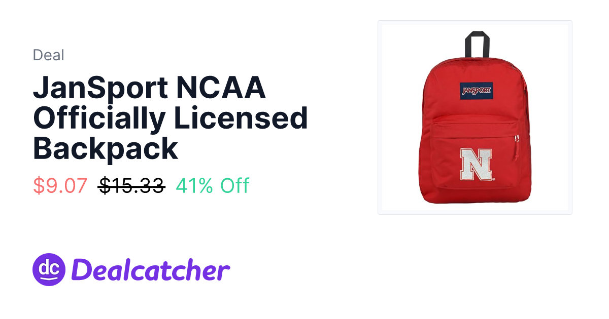 Amazon - JanSport NCAA Officially Licensed Backpack $9.07