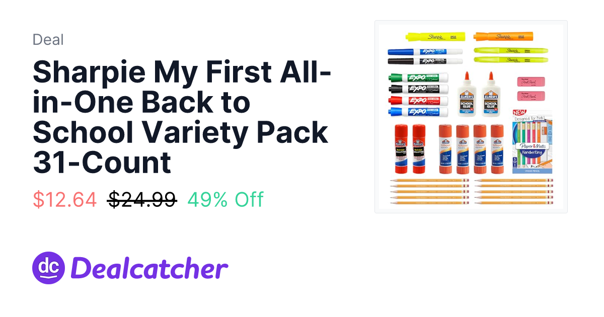 Amazon - Sharpie My First All-in-One Back to School Variety Pack 31-Count $12.64