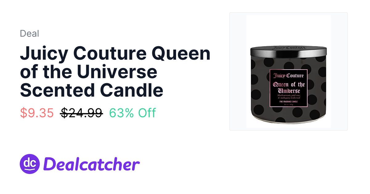 Amazon - Juicy Couture Queen of the Universe Scented Candle $9.35