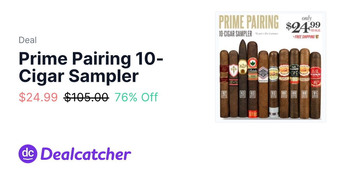 Cigar Page - Prime Pairing 10-Cigar Sampler $24.99
