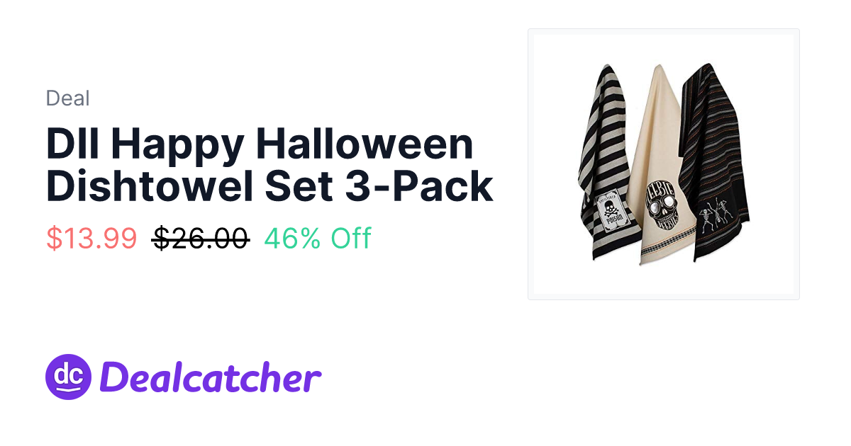 Amazon - DII Happy Halloween Dishtowel Set 3-Pack $13.99