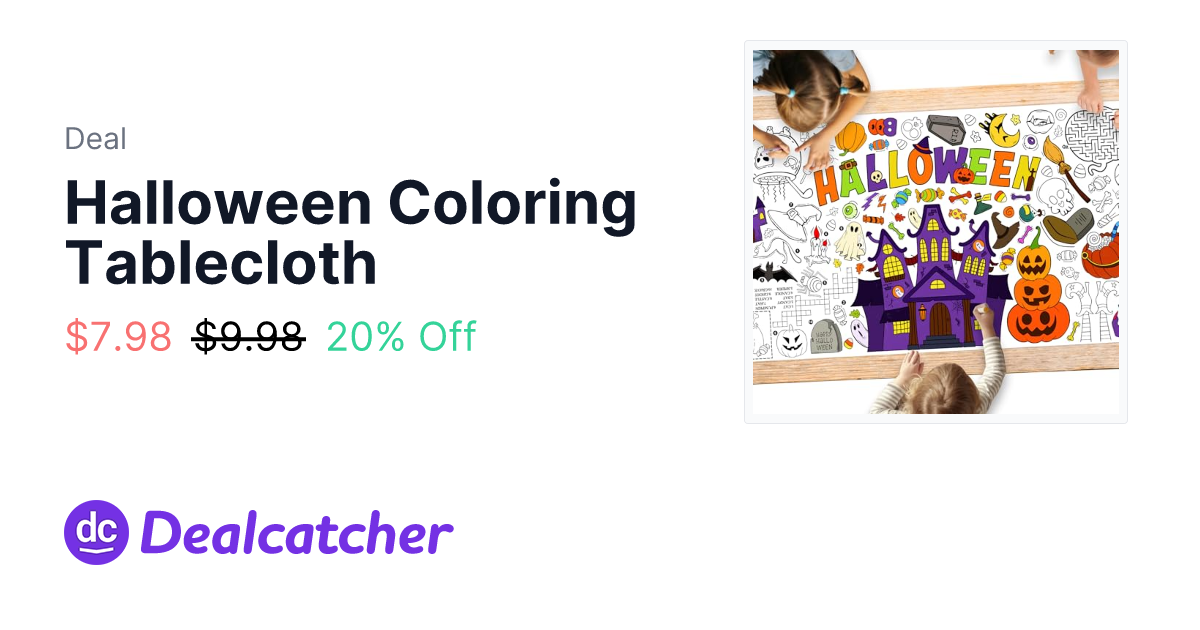 Amazon - Halloween Coloring Tablecloth $7.98