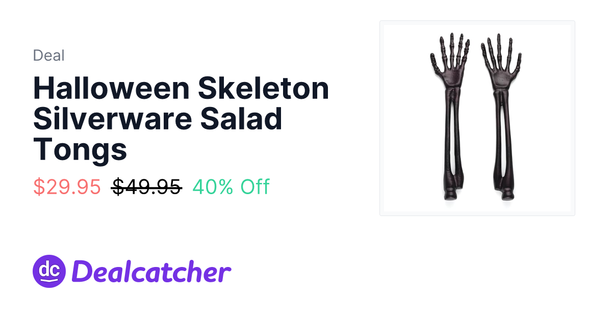 Amazon - Halloween Skeleton Silverware Salad Tongs $29.95