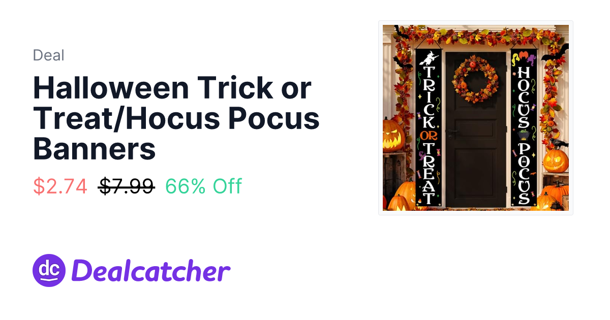 Amazon - Halloween Trick or Treat/Hocus Pocus Banners $2.74