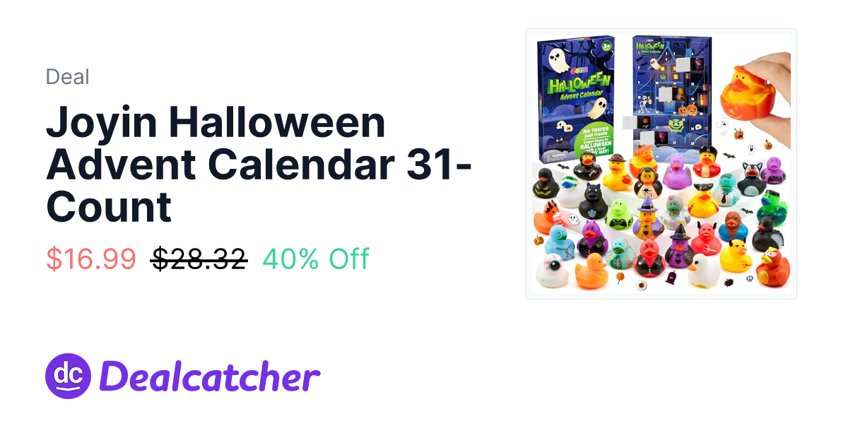 Amazon - Joyin Halloween Advent Calendar 31-Count $16.99