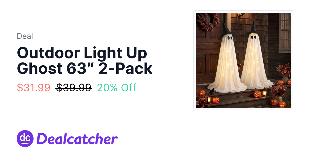 Amazon - Outdoor Light Up Ghost 63″ 2-Pack $31.99