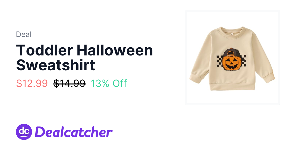 Amazon - Toddler Halloween Sweatshirt $12.99