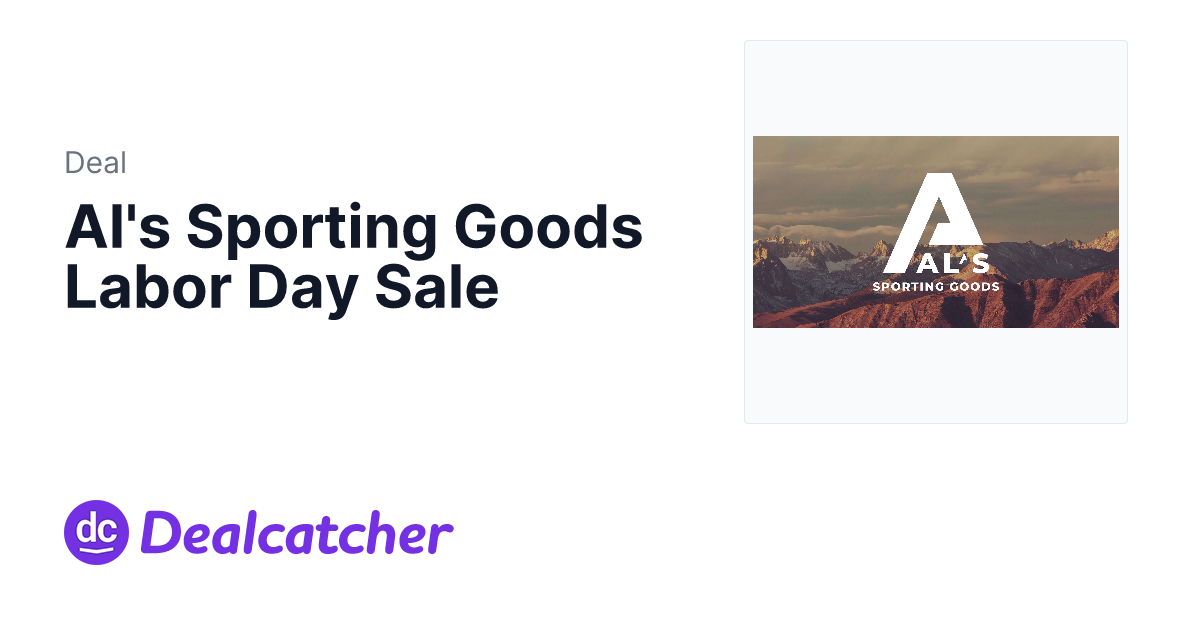 Al's Sports - Al's Sporting Goods Labor Day Sale