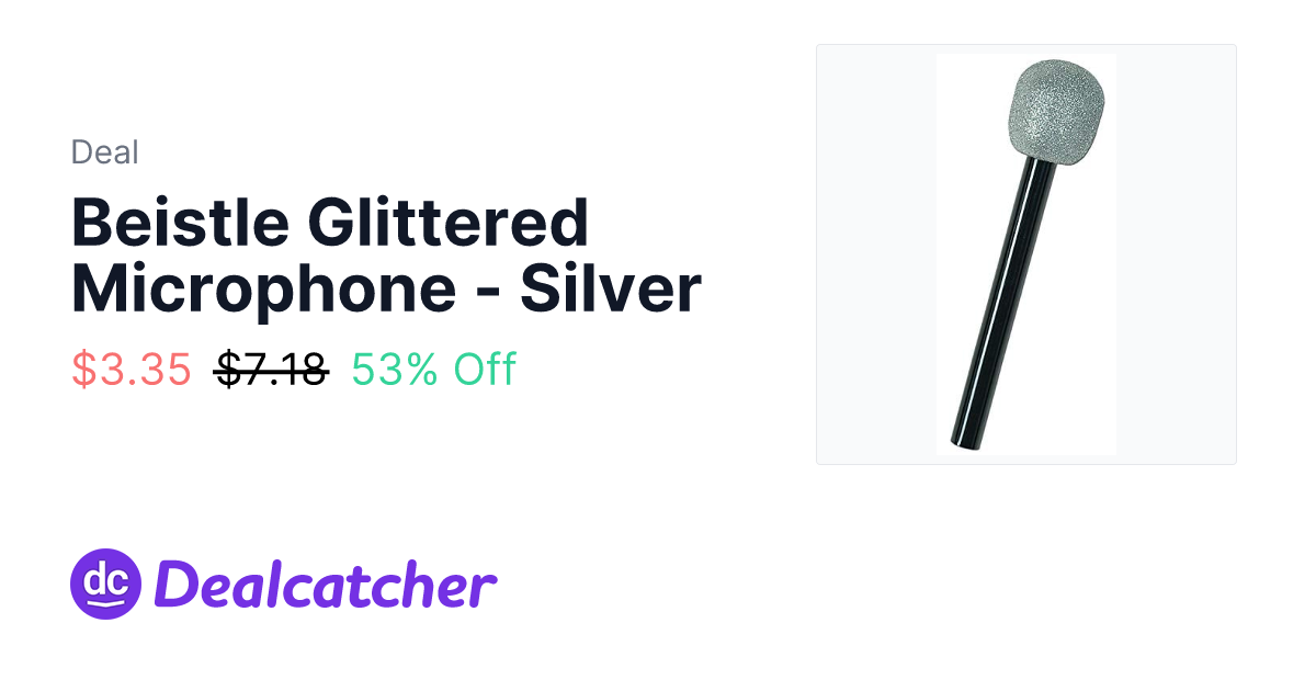 Amazon - Beistle Glittered Microphone - Silver $3.35