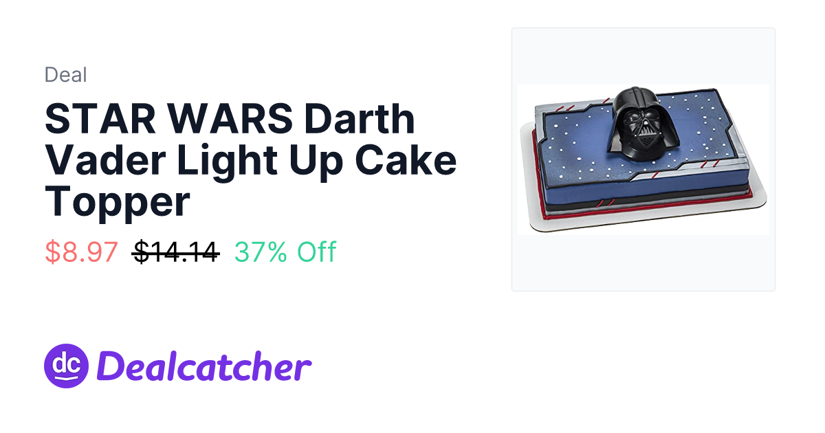 Amazon - STAR WARS Darth Vader Light Up Cake Topper $8.97