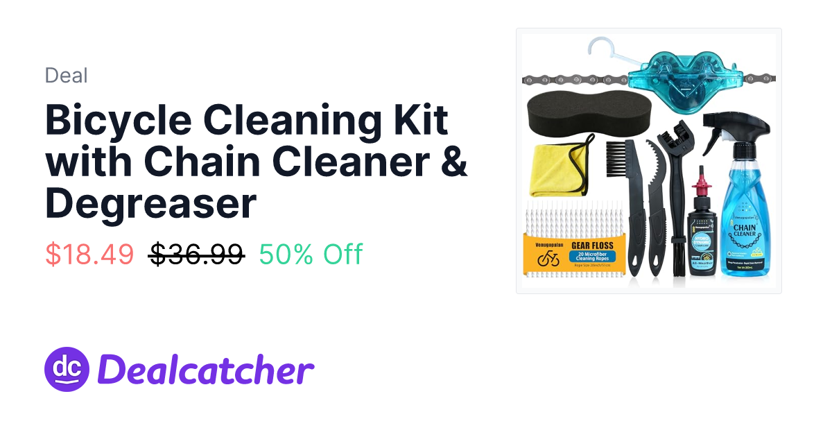 Amazon - Bicycle Cleaning Kit with Chain Cleaner & Degreaser $18.49