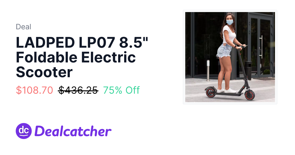 AliExpress - LADPED LP07 8.5" Foldable Electric Scooter $108.70