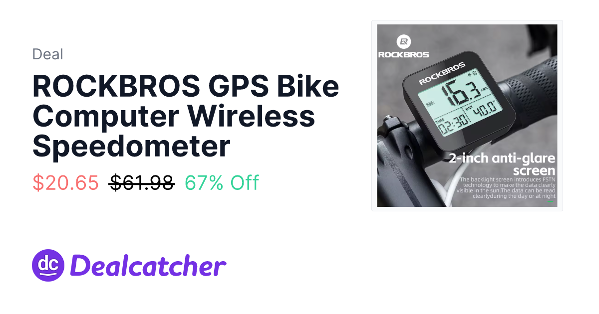 AliExpress - ROCKBROS GPS Bike Computer Wireless Speedometer $20.65
