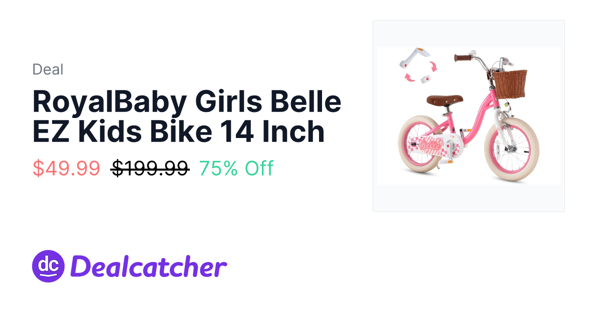 Woot - RoyalBaby Girls Belle EZ Kids Bike 14 Inch $49.99