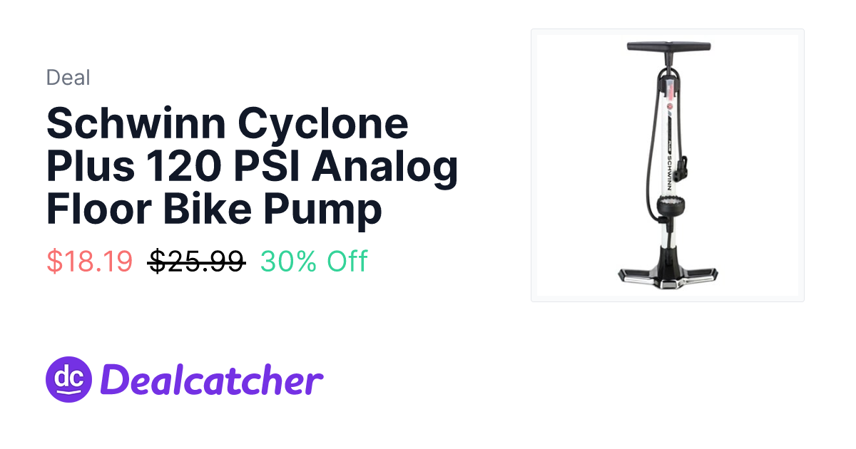 Target - Schwinn Cyclone Plus 120 PSI Analog Floor Bike Pump $18.19