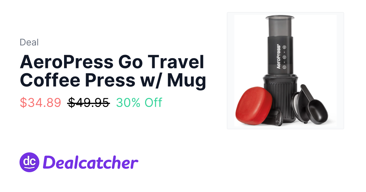 REI - AeroPress Go Travel Coffee Press w/ Mug $34.89