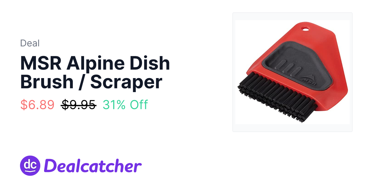 Amazon - MSR Alpine Dish Brush / Scraper $6.89