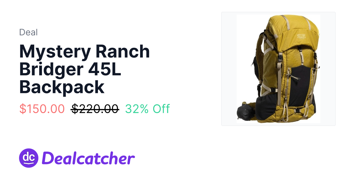 Sierra Trading Post - Mystery Ranch Bridger 45L Backpack $150.00