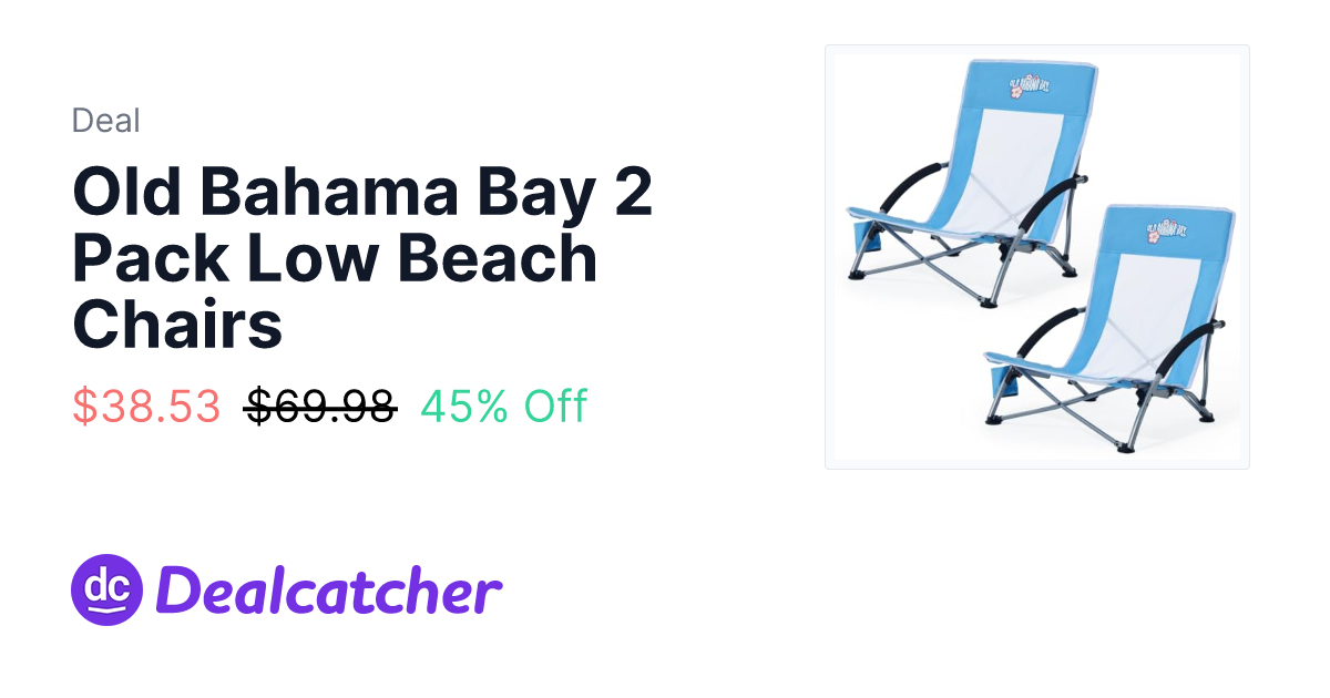 Amazon - Old Bahama Bay 2 Pack Low Beach Chairs $38.53