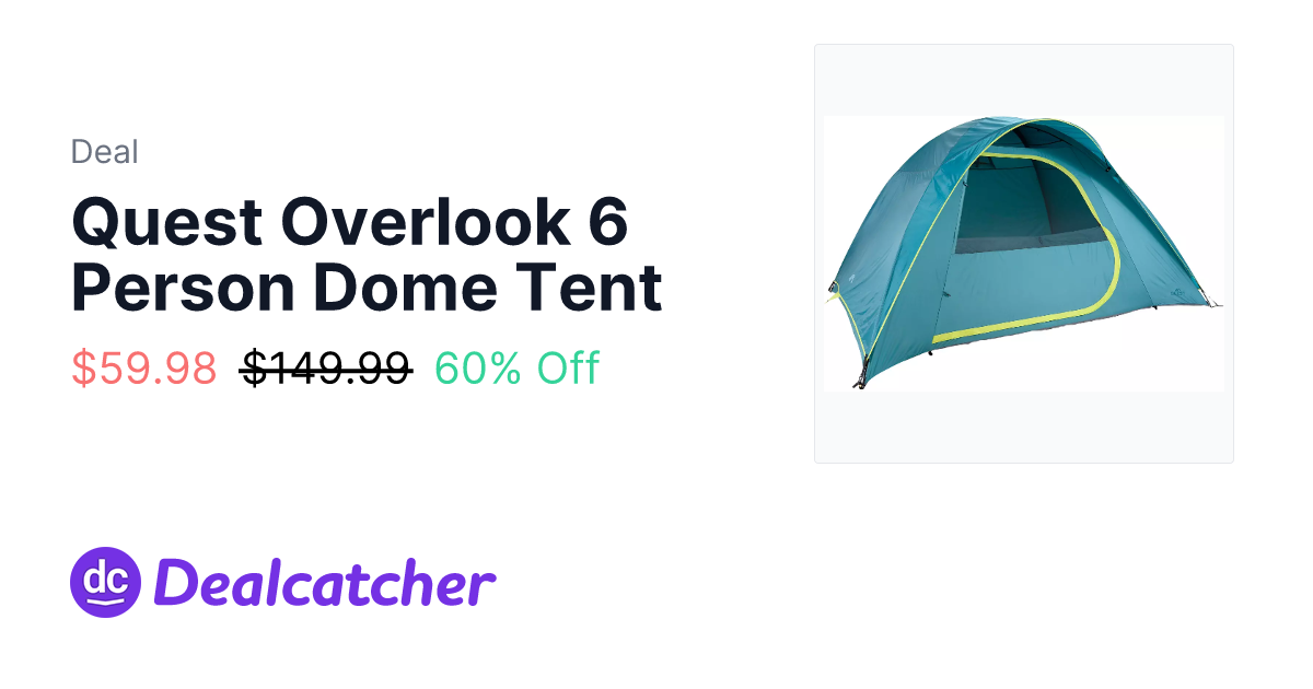 Dicks Sporting Goods - Quest Overlook 6 Person Dome Tent $59.98