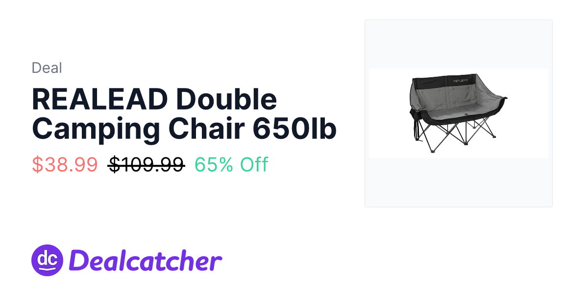 Woot - REALEAD Double Camping Chair 650lb $38.99