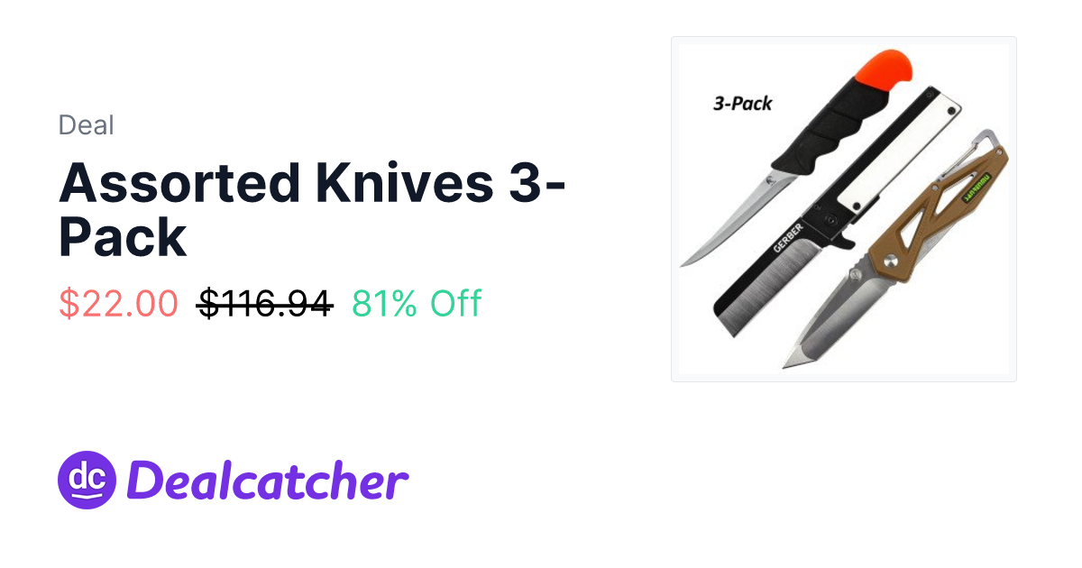 Field Supply - Assorted Knives 3-Pack $22.00