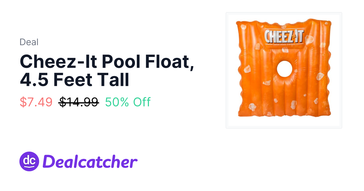 Amazon - Cheez-It Pool Float, 4.5 Feet Tall $7.49
