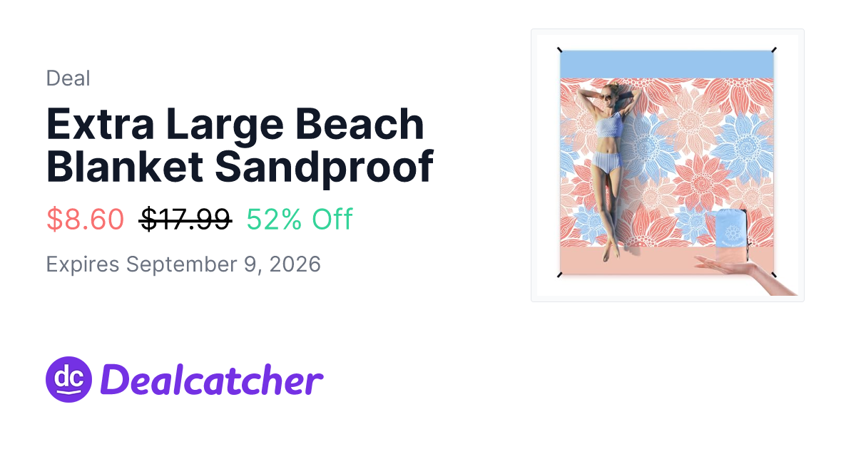 Amazon - Extra Large Beach Blanket Sandproof $8.60