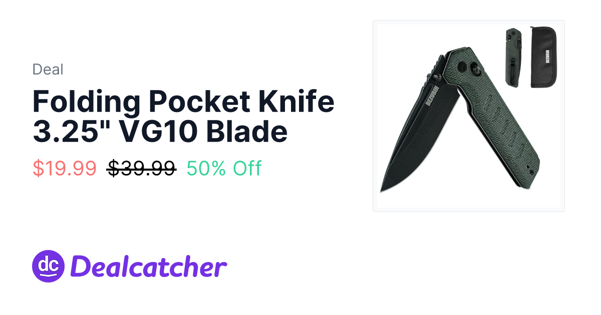Amazon - Folding Pocket Knife 3.25" VG10 Blade $19.99