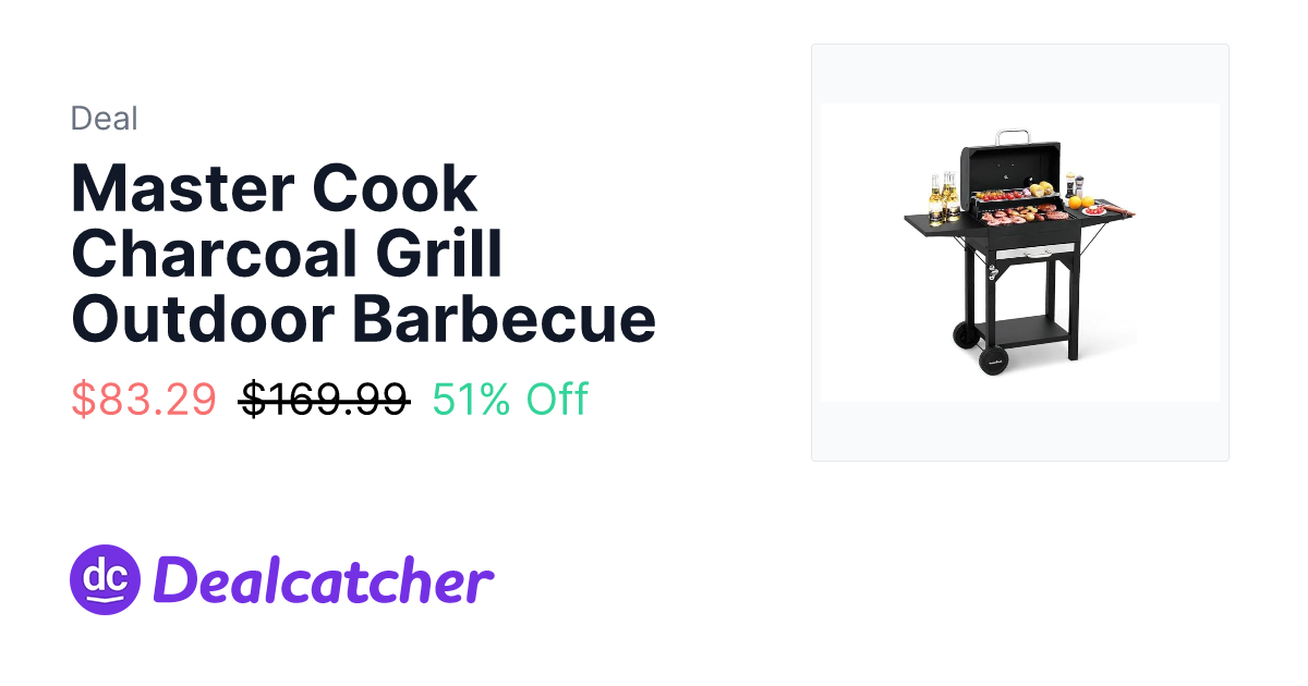 Woot - Master Cook Charcoal Grill Outdoor Barbecue $83.29