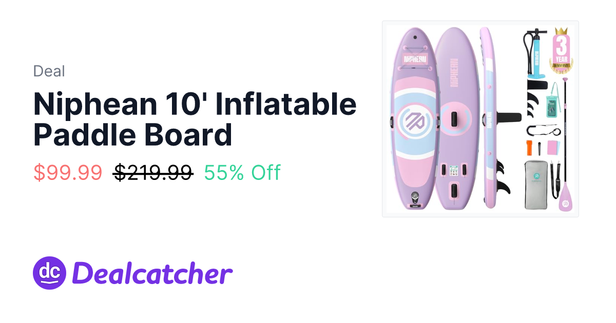 Amazon - Niphean 10' Inflatable Paddle Board $99.99