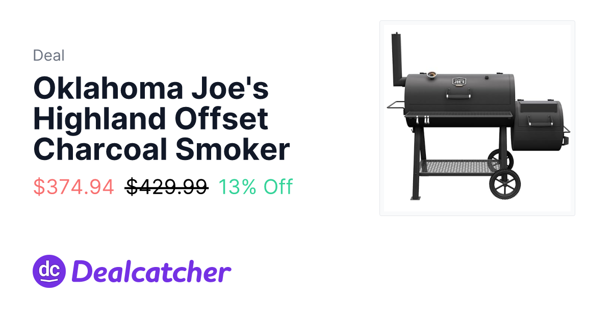 Amazon - Oklahoma Joe's Highland Offset Charcoal Smoker $374.94