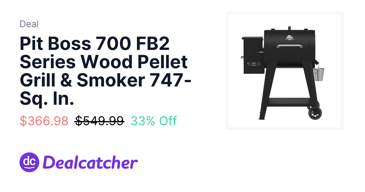 Amazon - Pit Boss 700 FB2 Series Wood Pellet Grill & Smoker 747-Sq. In. $366.98