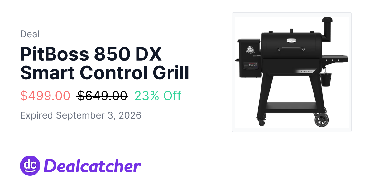 Lowes - PitBoss 850 DX Smart Control Grill $499.00