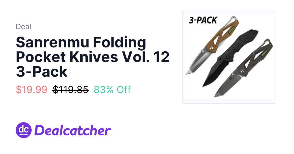 Field Supply - Sanrenmu Folding Pocket Knives Vol. 12 3-Pack $19.99