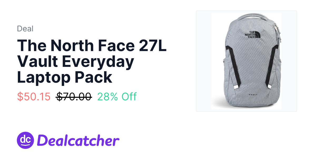 Amazon - The North Face 27L Vault Everyday Laptop Pack $50.15