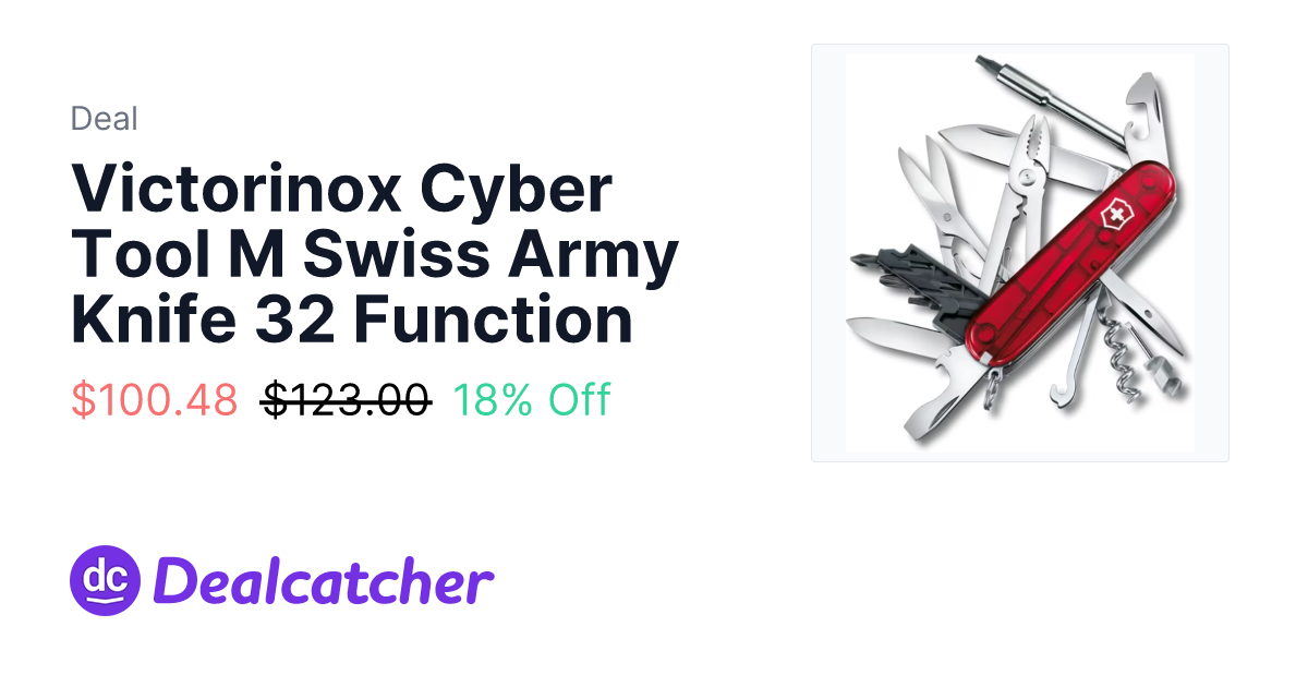 Walmart - Victorinox Cyber Tool M Swiss Army Knife 32 Function $100.48