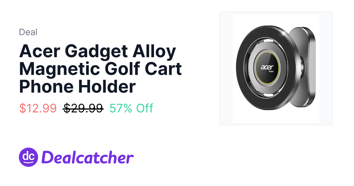 Amazon - Acer Gadget Alloy Magnetic Golf Cart Phone Holder $12.99