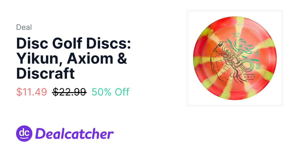 Amazon - Disc Golf Discs: Yikun, Axiom & Discraft $11.49